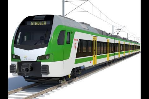 Koleje Mazowieckie has signed a contract with Stadler Polska for the supply of 12 five-car Flirt electric multiple-units.